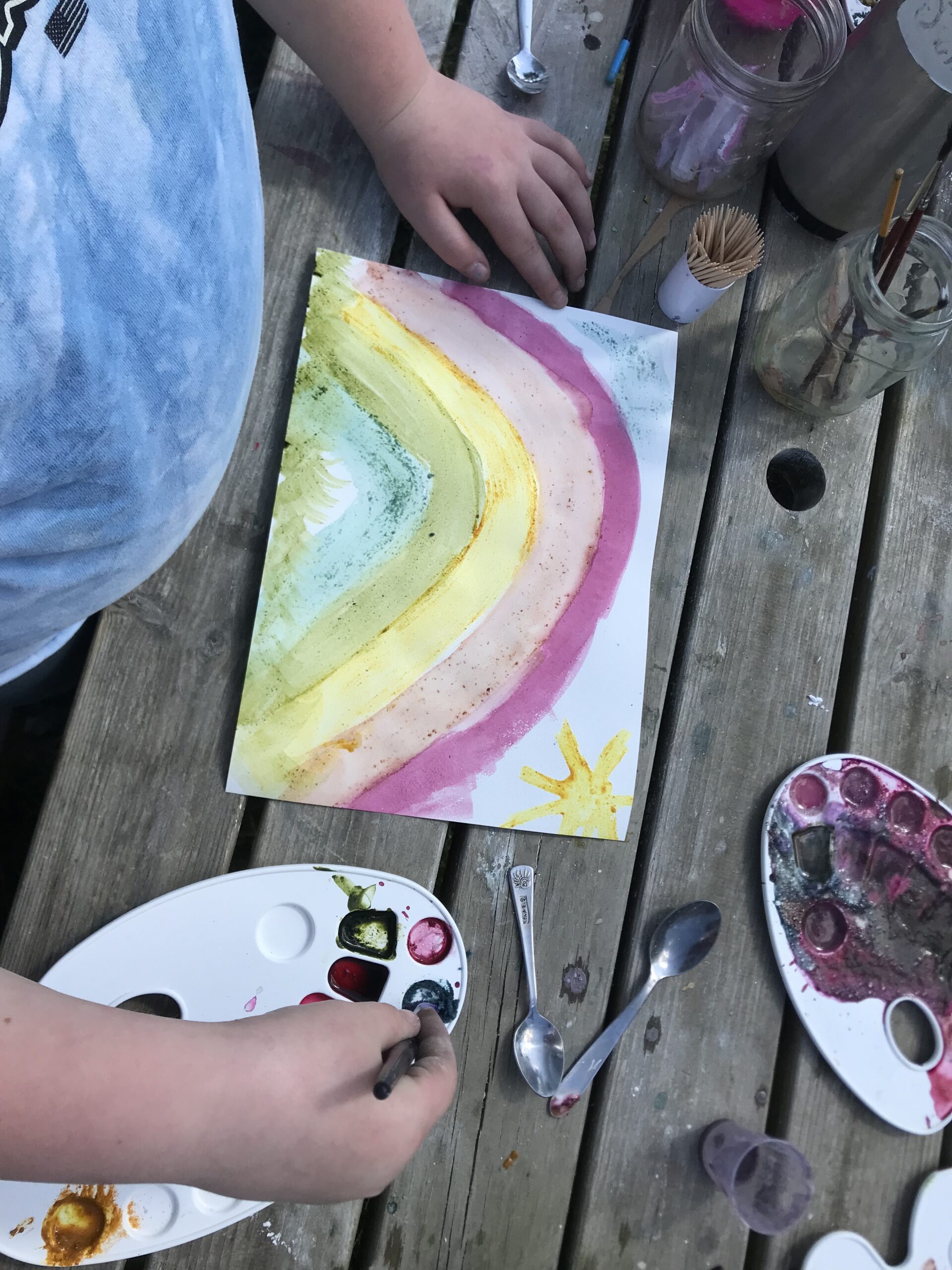 couleurs peca animation pédagogique école dehors peinture végétale