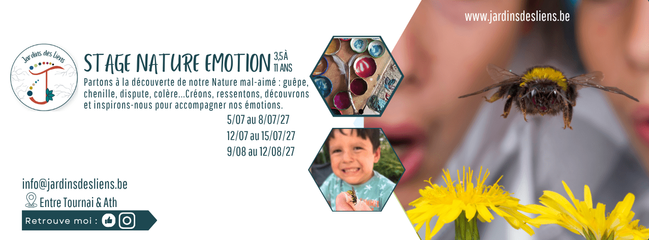 Stage Nature émotion enfant Leuze Tournai Ath Péruwelz